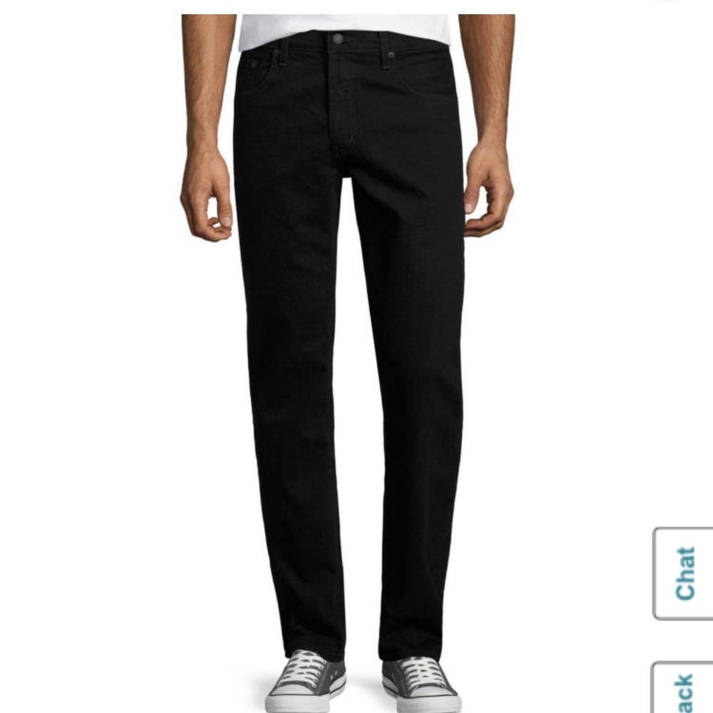 Black Slim Straight Jeans